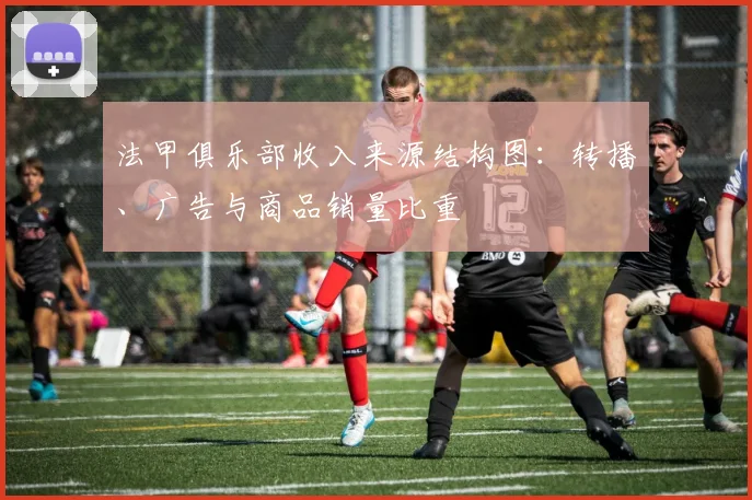 法甲俱乐部收入来源结构图：转播、广告与商品销量比重